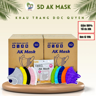 Thùng 200 Chiếc Khẩu Trang 5D AK Mask 10 Túi Kháng Khuẩn Tiện Lợi, Chuẩn Form Hàn Quốc  Độc Quyền Phạm Thoại