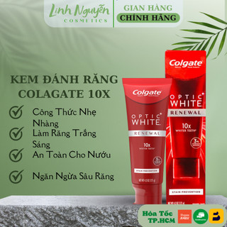 Kem đánh răng Colgate Optic White Renewal 10x Whiter Teeth 121gr - Chính Hãng Mỹ