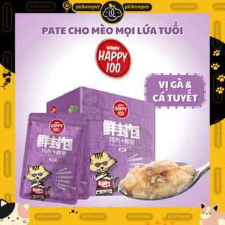 Pate Wanpy Happy 100 Cho Mèo Mọi Lứa Tuổi 70g