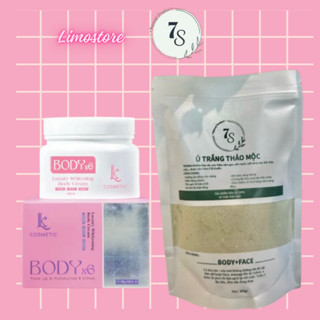 Combo kem body X6 Linh Kool ( 250g)+ Ủ trắng thảo mộc 7S( 300g) Dưỡng trắng, không bết rít,tẩy tế bào chết, lưu hươnglâu