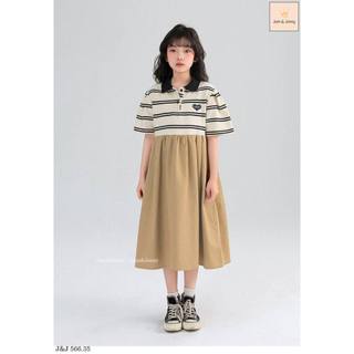 Váy J&J kẻ trái tim ngực