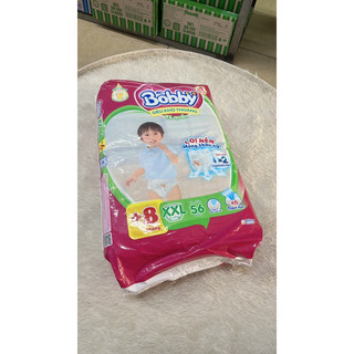 (tang 8 miếng) Tã quần BOBBY Size XXL 56 Miếng (12-25kg)