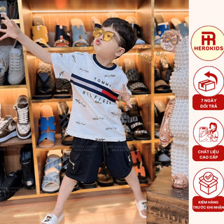 Áo thun hoạ tiết chữ kí cho bé lên dáng chuẩn_7301 - HEROKIDS