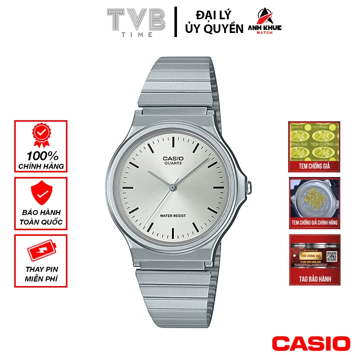 Đồng hồ nữ dây kim loại Casio chính hãng MQ-24D-7EDF (34mm)