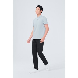 Áo thun polo nam cao cấp DETERMINANT tay ngắn - 100% cotton - màu Tipping-GREY BLUE - P22