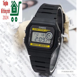 Đồng hồ Casio F94 phiên bản huyền thoại chính hãng,đồng hồ điện tử dây nhựa dẻo bền bỉ chống nước chống xước có BH P2T