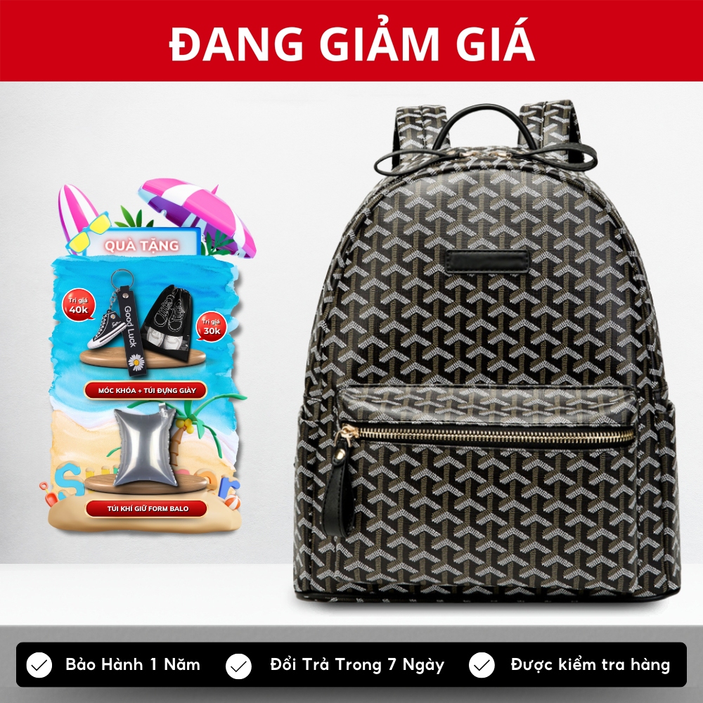 Balo Da EDM Thời Trang Nam Nữ Balo Da PU Cao Cấp Đi Học Đi Chơi Đựng Laptop 15.6 Inh