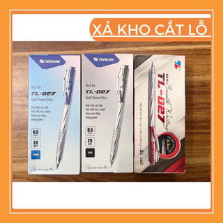 Hộp 20 chiếc bút bi Thiên Long TL - 027 (xanh - đỏ- đen) - ( Hàng Công ty)