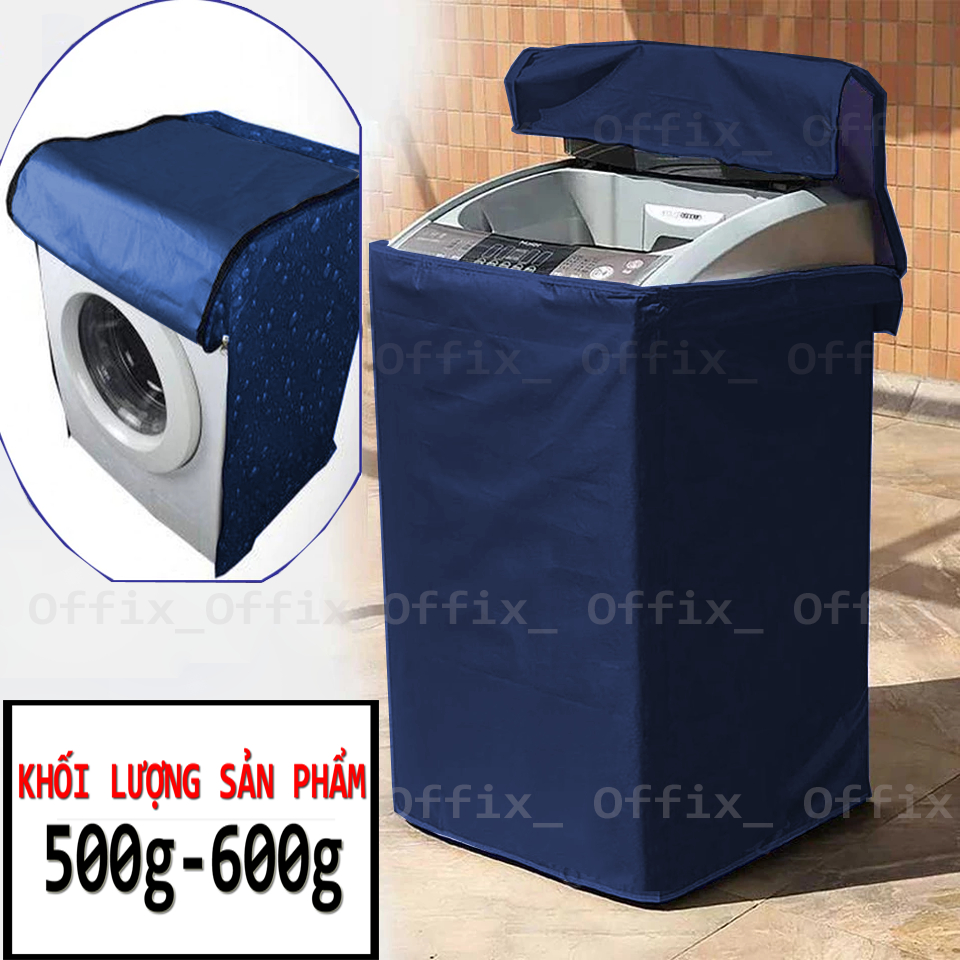 Áo bọc trùm máy giặt cửa trên Offix, chống nước, chống nắng