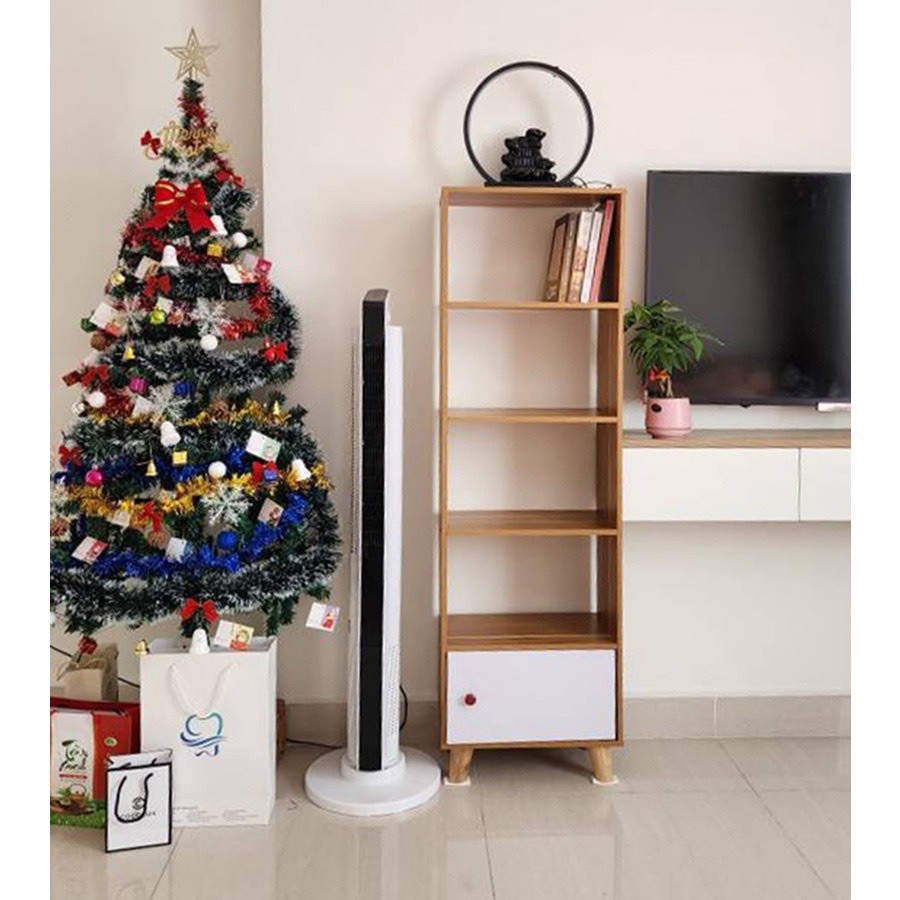 Kệ sách gỗ để sàn phong cách Bắc Âu nhiều tầng lắp ghép dễ dàng gỗ MDF phủ Melamine chống mối mọt A28 | BigBuy360 - bigbuy360.vn