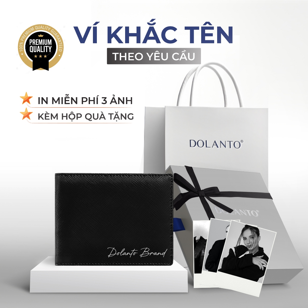 Ví da DOLANTO BRAND® Flat Saffiano Wallet