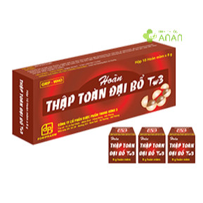Hoàn Thập Toàn Đại Bổ TW3 bồi bổ sức khỏe, bổ khí huyết, đau đầu, mất ngủ, điều hòa kinh nguyệt