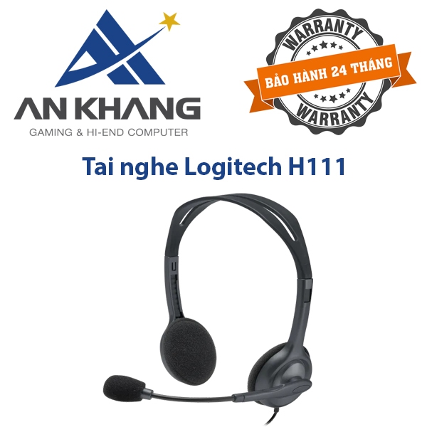 Tai nghe Logitech H111 - Hàng Chính Hãng