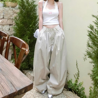 Quần Vải Dù Ống Thụng Xếp Ly Form Wide Leg 2024 𝑩𝒚𝒄𝒂𝒎𝒄𝒂𝒎