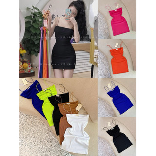 Đầm body 2 dây bún (thun gân)