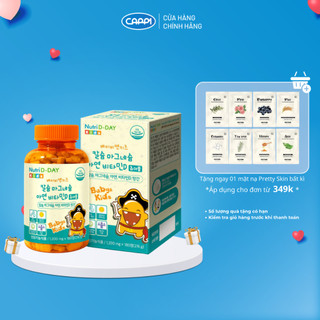 Viên uống bổ sung Vitamin D Nutri D-Day Baby&Kids Calcium Magnesium Zinc tăng cường miễn dịch cho bé