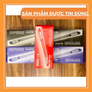 Hộp 12 bút bi nước chữ A AIHAO AH-801A ngòi 0.5 mm  (Xanh - Đỏ - Đen)