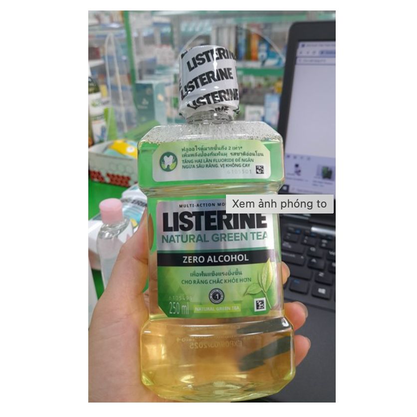 Nước súc miệng làm trắng răng Listerine Healthy Bright, Vị chanh muối (chai 250ml)