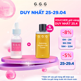 Serum Hồng dưỡng sáng mờ thâm căng bóng da 10% HA, 5% Niacinamide G.G.G Wonder Glow Brightening 30ml