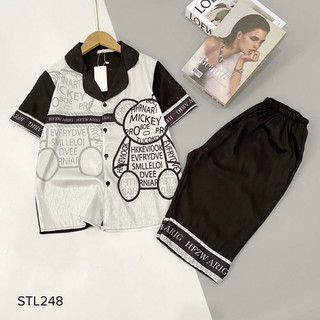 Bộ lụa Pijama lửng lụa XƯỚC cao cấp có size