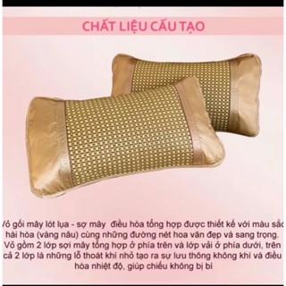 Đôi vỏ gối nằm mây điều hoà mềm mại, vỏ gối mây điều hòa thoáng khí, mát rượi khi nằm KT 50x70cm