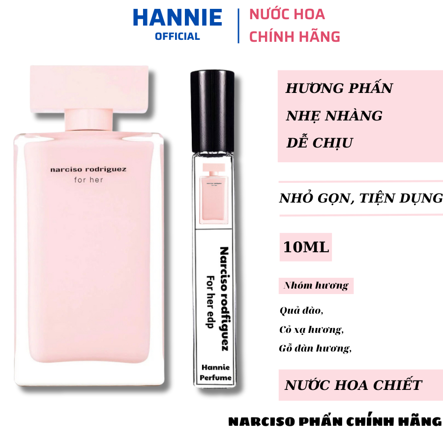 Nước Hoa Narciso Rodriguez For Her 10ml Chính Hãng – Nữ Tính, Quyến Rũ, Thơm Lâu