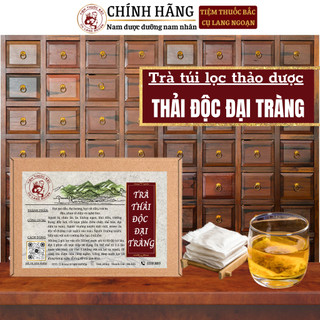 Trà thải độc ruột Cụ Lang Ngoạn ngăn viêm loét dạ dày, ngừa tích tụ acid uric, chống táo bón bịch 30 lọc