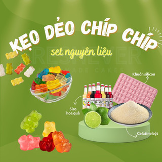 Set nguyên liệu làm kẹo chip chip, kẹo dẻo, set lớn đầy đủ, thành phẩm 200 viên - Freshever