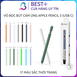 Vỏ Bọc Bút Cảm Ứng Apple Pencil 3 Thời Trang, Chống Trơn Trượt Êm Tay, Silicon Cao Cấp Tông Pastel