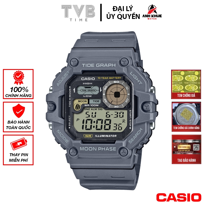 Đồng hồ nam dây nhựa Casio chính hãng WS-1700H-8AVDF (48mm)