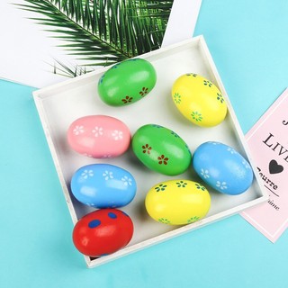 Lục lạc gỗ xúc xắc hình trứng đồ chơi cho bé