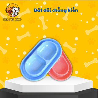 Bát Ăn Đôi Nhựa Chống Kiến Ken Pet Shop An Toàn Cho Chó Mèo