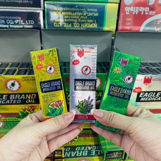 Dầu gió singapore xanh/trắng/vàng dạng lăn 12ml con ó thơm nóng