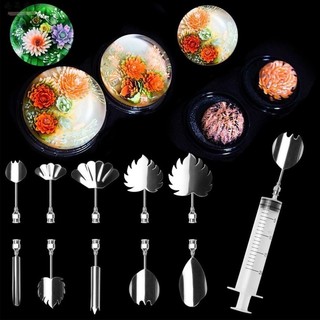 Bộ dụng cụ làm thạch rau câu 3d 10 món. bộ 10 dụng cụ inox làm thạch rau câu 3d