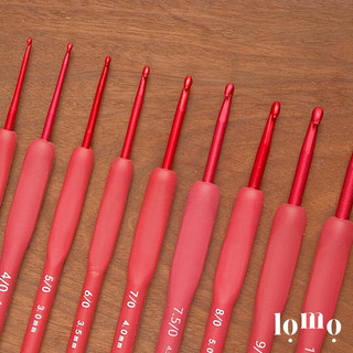 Kim móc len cán dẻo đỏ size 2mm - 6mm