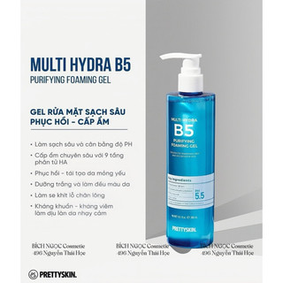 Sữa rửa mặt sạch sâu,cấp ẩm b5 pretyskin 300ml