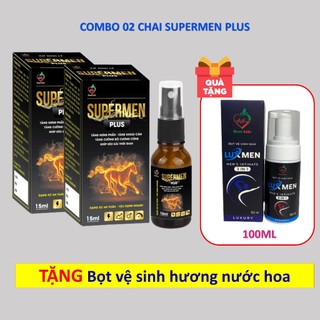 [YẾU SINH LÝ] SUPER MEN PLUS tăng cường sinh lý nam hỗ trợ cải thiện yếu sinh lý xuất tinh sớm combo 02 hộp