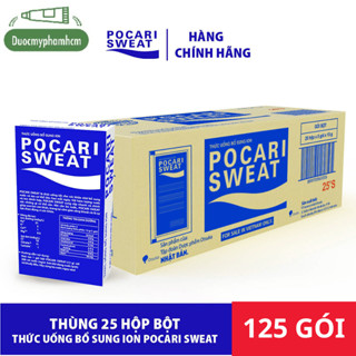 Thùng 25 hộp Pocari bôt, nước bù điện giải, nước thể thao, Hộp 5 gói, thùng 125 gói