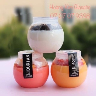 Hủ thủy tinh làm sữa chua/ caramen hủ thủy tinh bầu nắp nhựa 130ml