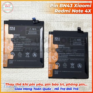 Pin xiaomi BN43, Redmi note 4x,mới