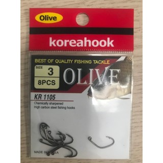 Lưỡi câu cá rô olive - made in korea