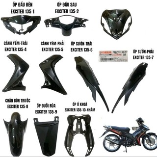 Dàn áo exciter 135 đời 2010 màu đen bóng