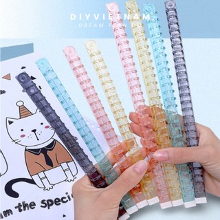Còng rời nhựa cứng màu thạch nhiều lỗ a4/b5/a5/a6/a7