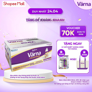Thùng sữa bột pha sẵn Värna Colostrum (24 hộp giấy x 237ml) - Sữa non cho người lớn, Tăng đề kháng nhanh