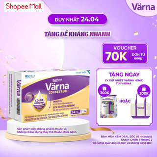Thùng sữa non Värna Colostrum pha sẵn (24 chai x 237ml) - Sữa Cho Người Già Tăng Cường Đề Kháng