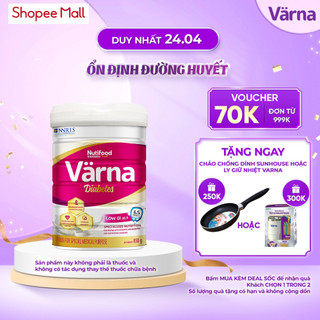 Sữa bột Diabetes Lon 850g - Ổn định đường huyết (GI = 26,9) - Varna