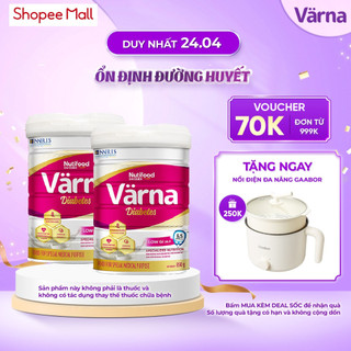Combo 2 Lon sữa bột Värna Diabetes (Lon 850g) - Chỉ số đường huyết thấp nhất (GI = 26,9)