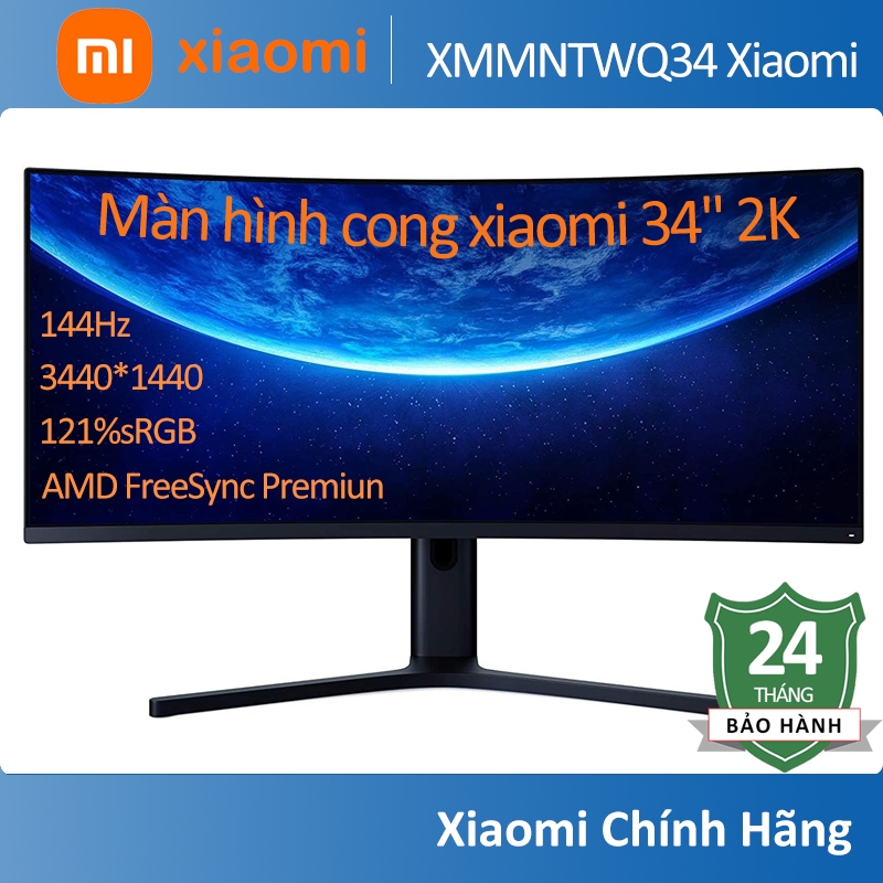 Màn hình máy tính cong Xiaomi 34 inch 2K 144Hz 121%sRGB Mi Curved Gaming Monitor 1500R HDR AMD FreeSync Premium