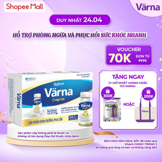 Thùng sữa bột pha sẵn Värna Complete - Phòng ngừa & Phục hồi nhanh (24 chai x 237ml) - Varna