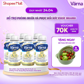 Lốc 6 chai sữa bột pha sẵn Värna Complete/Diabetes chai 237ml - Phòng ngừa & Phục hồi nhanh - Varna